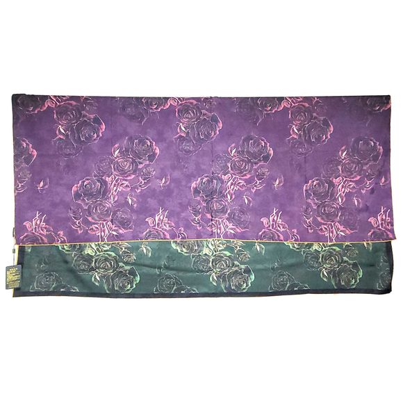 NWT Double Sided Silk Scarf 52"x52" Large Square Shawl Wrap XiangYunShal 2226 - Picture 7 of 11